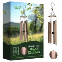 Campana viento metalica jardin musica oro rosa Natures Melody 80 cms Aureole Tunes Afinada.Agradables campanillas - details 2