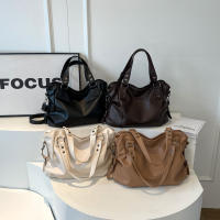 Bolso De Hombro Para Mujer De Gran Capacidad En Color Negro Suave De Cuero Bolsa De Compras Grande Bolsa Bandolera De Viaje - details 1
