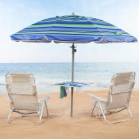 AKTIVE, Sombrilla playa antiviento, Marinera, 210 cm, Protección UV50, Mástil acero, Inclinable y regulable en altura, Tejido poliéster Oxford, Sombrilla para la playa, Sombrillas grandes, Sombrilla playa grande - details 1