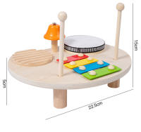 Juego De Música Para Bebés Y Niños Tabla De Música Multifuncional De Madera Set De Batería Educativo Juguete Musical Para Niños Regalo Para Bebé - details 34