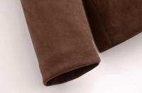 Chaqueta De Mujer TRZA De Seda Falsa Con Manga Larga Cierre Frontal Estilo Casual Outerwear Chic Tops Moda Otoño/Invierno - details 8