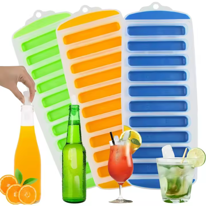 Cubiteras para Hielo Botellas - 3 Piezas Bandeja para Cubitos de Hielo - para Bebidas Deportivas y Botellas de Agua - 1