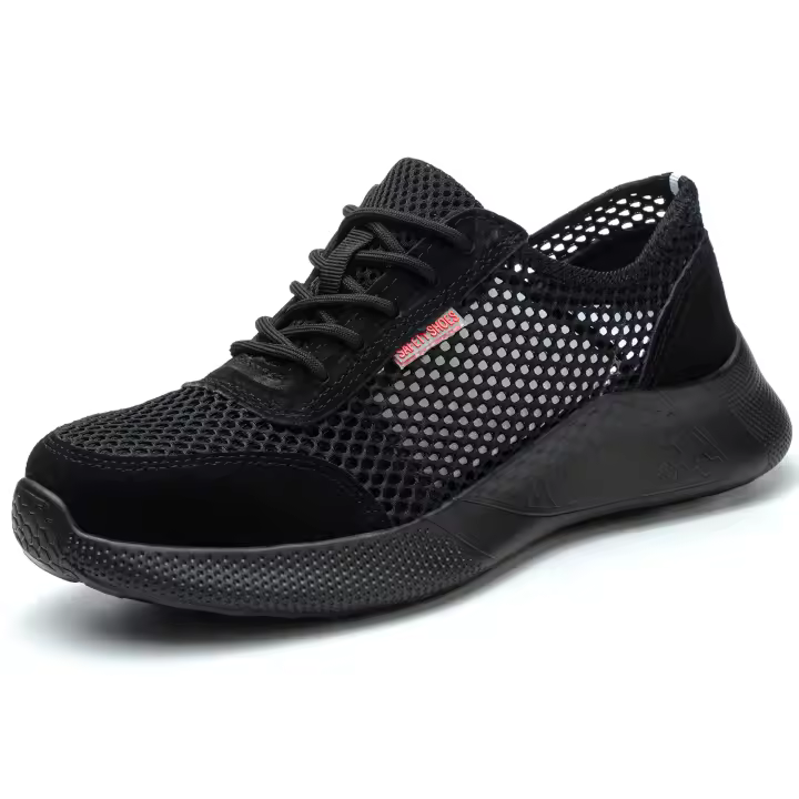 Zapatos De Seguridad Para Hombre Verano Transpirables Ligeros Con Punta De Acero Antipinchazos Suela De Goma Botas Profesionales Para Adultos - 1
