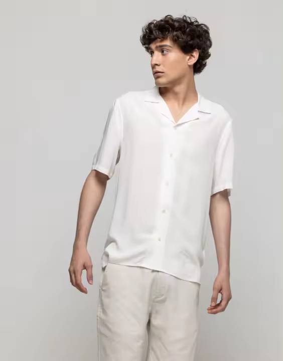 CAMISA MC VISCOSA LISA - 1