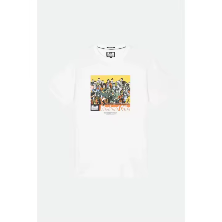 Weekend Offender Camiseta Hombre Cantona Patada Blanca - 1
