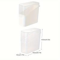 Caja De Almacenamiento Estilo Japonés Con Tapa Inclinada Y Transparente Para Queso Té Café Organizador De Artículos Pequeños - details 2