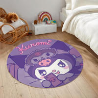 Alfombra Redonda MINISO Sanrio Kuromi Antideslizante Lavable Máquina Para Alfombra De Baño Dormitorio Sala De Estar - details 9