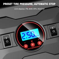 Compresor de Aire portátil de 12 V, Compresor de Aire Automático portátil digital, inflador de neumáticos eléctrico de 120 W, 120 PSI, 30 L/min con lámpara LED, Pantalla LCD, cable de 3 m para Coche, Bicicleta, motocicleta, pelota - details 1