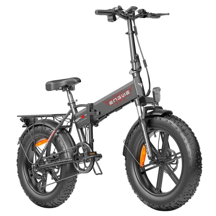 ENGWE EP-2 Pro Bicicleta eléctrica plegable 20*4.0 pulgadas neumático gordo 48V 13Ah batería 42km/h velocidad máxima 120km alcance bicicleta de montaña playa nieve freno de disco dual - Negro - 1