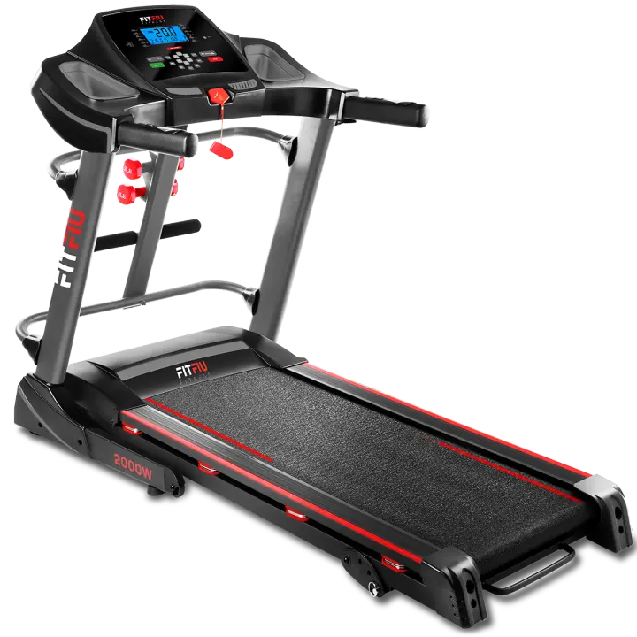 FITFIU Fitness MC-400 - Cinta de correr plegable hasta 20km/h, Con 3 niveles de inclinación, Plegado hidráulico, Conectividad a APP con Kinomap, Puerto USB + Accesorios, Para el Hogar y la Oficina - 1