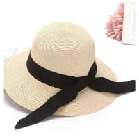 Sombrero De Moda Para Mujer Verano Protección Solar Amplio Para Playa Viajes Al Aire Libre Estilo Casual Color Sólido Fedora - details 8