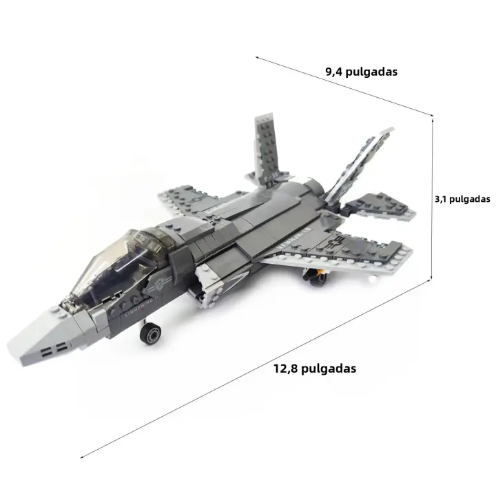 Bloques De Construcción Militar F35 Lightning II Avión Juguetes Para Niños Modelos Para Niños De 3 a 12+ Años Regalos - 1