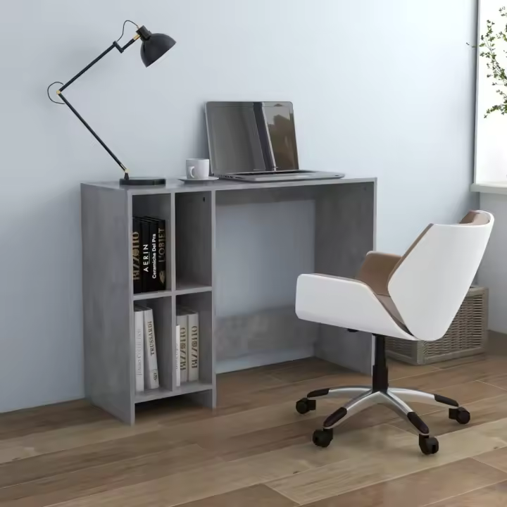 Escorio portátil gris Hormigón 102,5x35x75 cm multicapa - 1