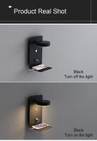 Lámpara De Pared LED Moderna Con Interruptor Y Puerto USB 9W Negra Blanca Iluminación De Arte Para Dormitorio Aisle Bedside Decoración Luz De Pared - details 6