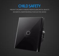Interruptor Táctil EU AC100 240V Panel De Vidrio Templado Negro Y Blanco Sensor De Luz Para Pared Material De Control De Electrodomésticos - details 7