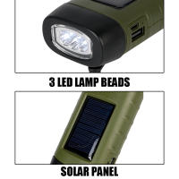 Linterna LED De Sobrevivencia Recargable Para Pesca Navegación Senderismo Con Solar Panel Y Generador De Manivela Emergencia - details 10