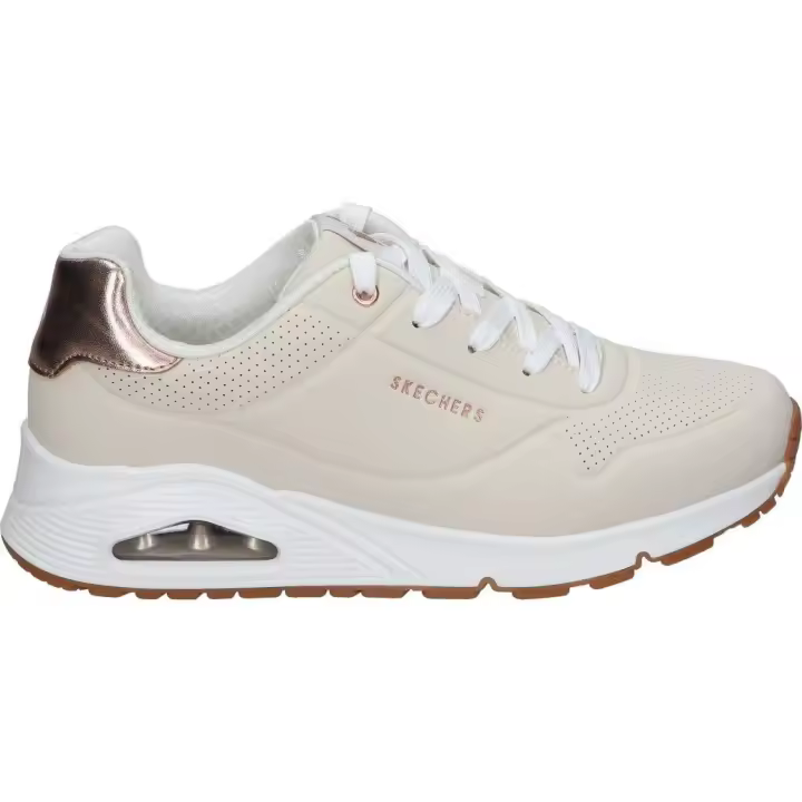 SKECHERS | Zapatillas Skechers Uno Gen1 Shimmer Away para Mujer – Deportiva en Color Natural – Sneaker con Cordones – Estilo Casual – Cómodas y Versátiles – Modelo 310545L-NAT - 1