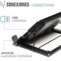 \u2013 Base Refrigeradora Portátil de hasta 17\u201d con 1 Ventilador Ultra Silencioso, Base Ajustable y Antideslizante con 4 Alturas, Incluye Cable USB-A (RP1V17) - details 3