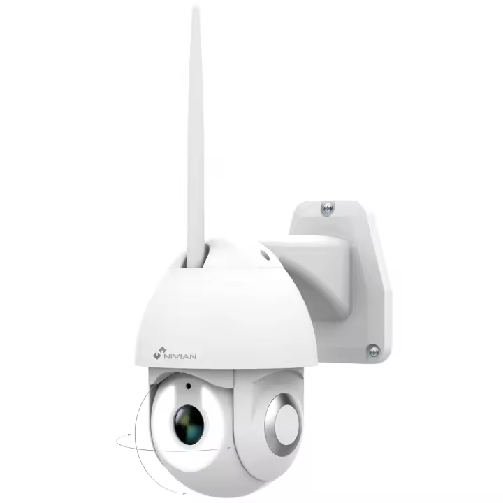 Nivian-Cámara PTZ Wifi 2,4Ghz-2K-Movimiento remoto 360º con función Autotracking y detección de humanos-Visión nocturna 10m-Apta exterior-Compatible con Alexa y Google Home–Control remoto con APP Tuya - 1