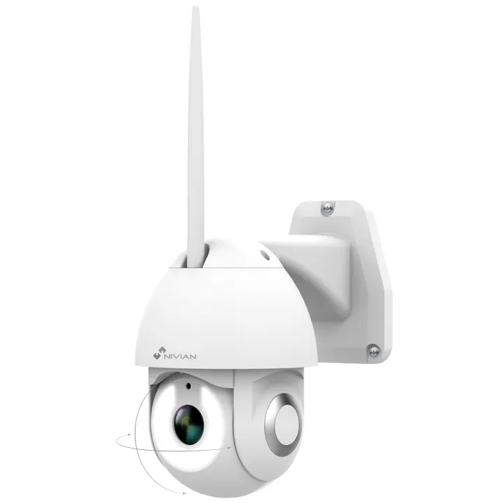 Nivian-Cámara PTZ Wifi 2,4Ghz-2K-Movimiento remoto 360º con función Autotracking y detección de humanos-Visión nocturna 10m-Apta exterior-Compatible con Alexa y Google Home–Control remoto con APP Tuya - 1
