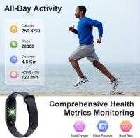 Reloj inteligente M6 Fitness/Salud, diseño elegante y delgado, monitor de frecuencia cardíaca, llamadas/mensajes, seguimiento de sueño/pasos/calorías/distancia, resistente al agua, clima para adultos/niños. - details 1