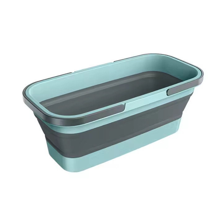 Cesta De Mopa Plegable Con Manija Gran Capacidad Para Lavar Coche Y Pesca Recipiente Portátil Ecológico De Plástico PP - 1