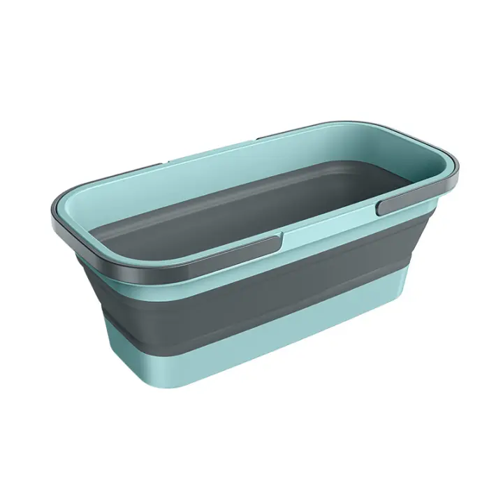 Cesta De Mopa Plegable Con Manija Gran Capacidad Para Lavar Coche Y Pesca Recipiente Portátil Ecológico De Plástico PP - 1