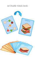 Juguetes Educativos De Madera Para Niños Juego De Cocina Pretendida Sándwich De Hamburguesa Simulación Juego De Alineación Montessori - details 8