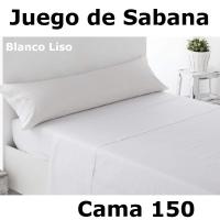 Juego de Sábanas CM para Cama de 150 - Blanco Liso - 3 Piezas - Microfibra 100% Poliéster - details 0
