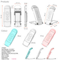 Nueva luz de lectura con clip para libro, luz nocturna con carga USB, lámpara de mesa con clip portátil, protección para los ojos, mini luz LED para libro con tarjeta - details 4