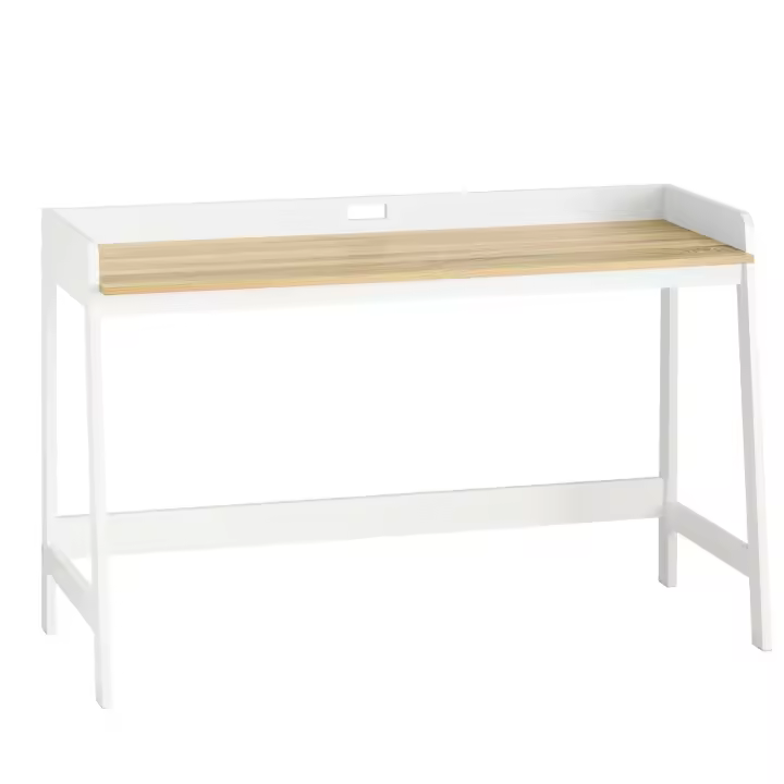 SoBuy FWT41-WN Mesa de Escritorio, Mesa de Ordenador con un Estante,Color Blanco,ES - 1