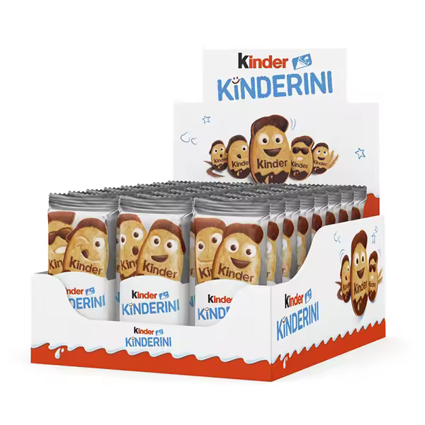Kinder Kinderini Galletas – Caja de 24 Paquetes | Galletas de Leche y Cacao - 1
