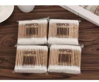 100/200/1000pcs Sticks De Madera Con Puro Algodón Doble Final Limpiador De Oídos Remover De Maquillaje Sticks De Belleza - details 4
