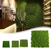 1PC Fondo De Pared Simulado En Moss Decoración De Plantas Artificiales Verde Para Arreglo Floral DIY Tablero De Esponja Para Decoración Del Hogar - details 2