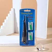 Juego Profesional De Afilador Para Hombres Con 2 Hojas Doble Corte Negro Y Blanco Acero Inoxidable Barbador De Cuchilla Recta - details 1