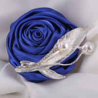 Corsé De Rosa Azul Para Boda Accesorios De Vestimenta Para Novio Y Novia Broche Artificial De Flores Sin Ingredientes Químicos Peligrosos - details 10