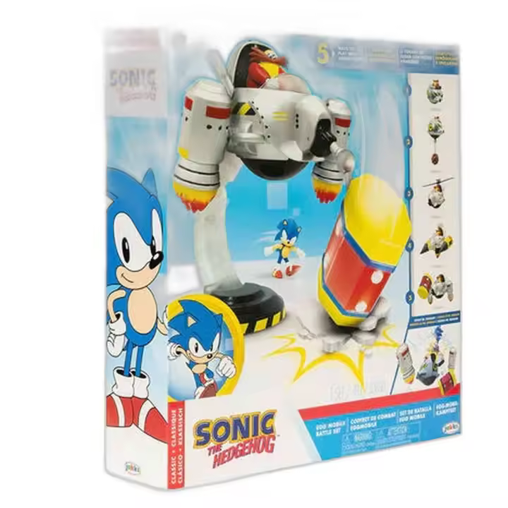Superhéroe Para Niños De 3 + Años Jakks Sonic The Hedgehog - Set De Batalla Egg Mobile - 1