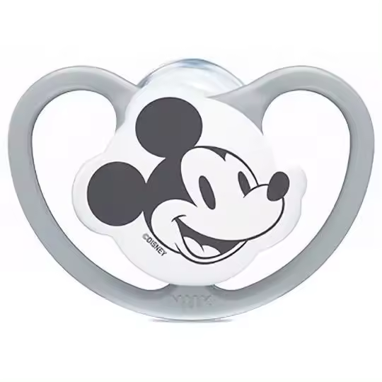 Nuk Space Mickey Chupete Silicona 0-6 Meses Niño 1 Par - 1