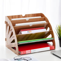 Organizador Vertical De Papel De Madera Multi-capa Soporte Para Archivos Horizontal Y Vertical Estantería De Almacenamiento De Documentos A4 Para Oficina Y Escuela - details 10