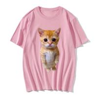 Camiseta Casual De Gato Divertido 3D Para Mujer Y Hombre Harajuku Verano Moda Camisetas Unisex Estilo Japonés Talla Regular - details 2