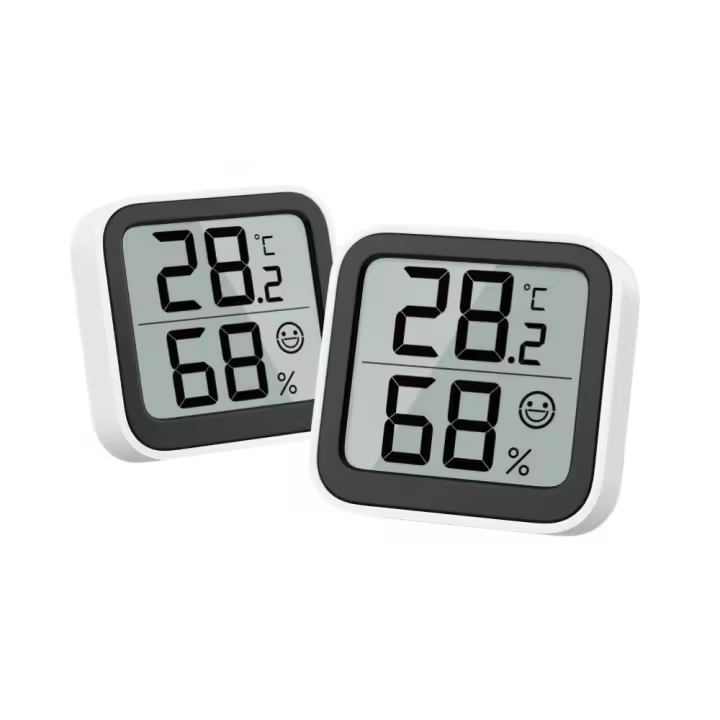 NOKLEAD Mini Higrómetro Monitor Termómetro Medidor De Humedad Con Icono De Cara Indicador De Comodidad Para Interiores ℃/℉ Switch Para Hogar Y Oficina - 1