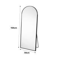 spejo de pie arqueado negro 164x54 cm, diseño minimalista, estable y elegante, ideal para dormitorio, salón, vestidor y entrada, decoración moderna para múltiples espacios del hogar. - details 1