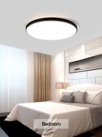 Lámpara De Techo LED Ultra Delgada 30W Moderna Para Sala De Estar Dormitorio Cocina 220V Color Negro Control Remoto Dimmer - details 9