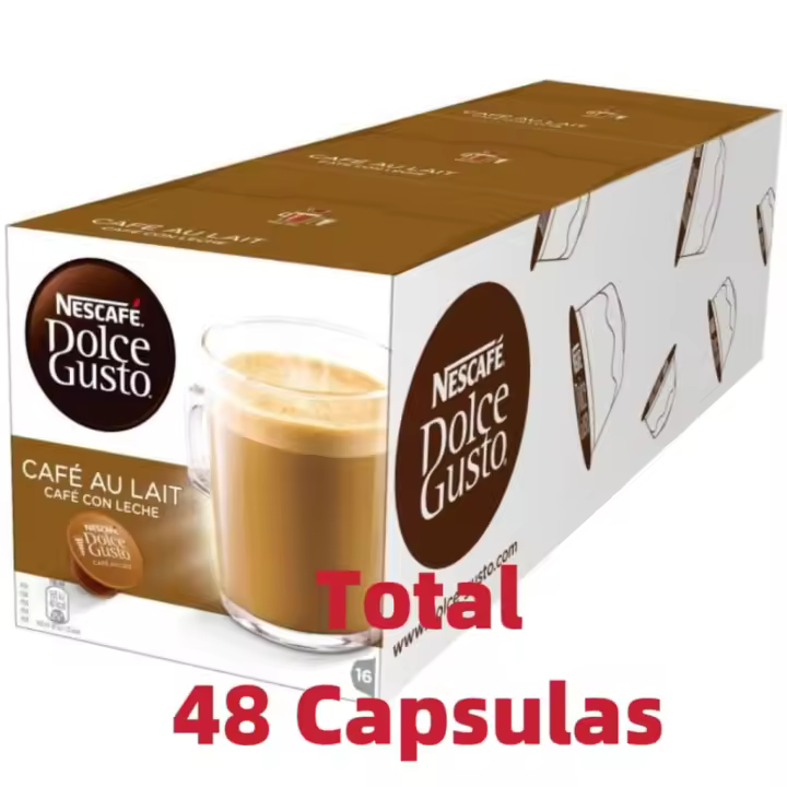 NESCAFE DOLCE GUSTO café con leche intensidad 7 estuche 16 cápsulas-TOTAL 96 Capsulas - 1