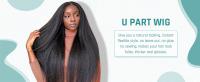 Pelucas Sintéticas Con Parte U Para Mujeres Negras Textura Yaki Rectas Color Natural Extensiones De Cabello Con Clip Peluca Larga 26+ Pulgadas - details 0