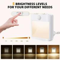 Lámpara Nocturna LED Con Sensor De Movimiento Luz Sin Cable Para Dormitorio Pasillo Iluminación Ajustable EU UK AU Enchufe - details 18