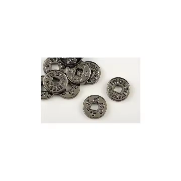 Monedas I Ching (I-ching) Oro Viejo - Juego de 3 monedas con instrucciones - 1