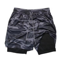Shorts De Fitness Para Hombre Doble Capa 2 En 1 Deporte Entrenamiento En El Gimnasio Quick Dry Running Verano Shorts Casual - details 13