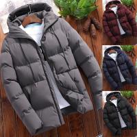 Abrigo De Invierno Para Hombre Parka Moda Casual Con Capucha Cálida Chaqueta Gruesa Outerwear Negocios Estilo Business - details 0