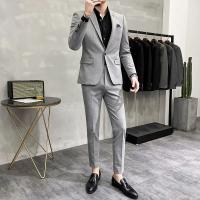 Traje De Boda Para Hombre De Alta Calidad Dos Piezas Traje De Negocios Casual Banquete Ensemble De Lujo Con Pantalones - details 8